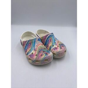 Crocs‎ Classic Clogs Youth J1 Shoes Multi Color Swirl Pattern Comfort Sandals
